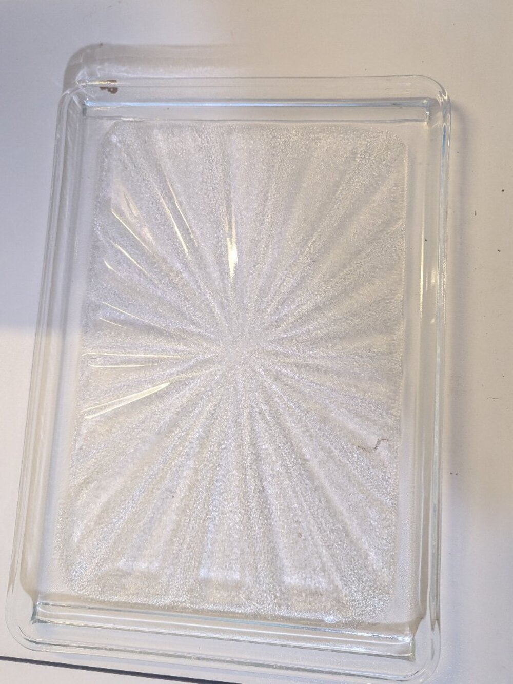 Vintage Amana Radarange Microwave Rectangular Glass Tray 15.25"x10.75"